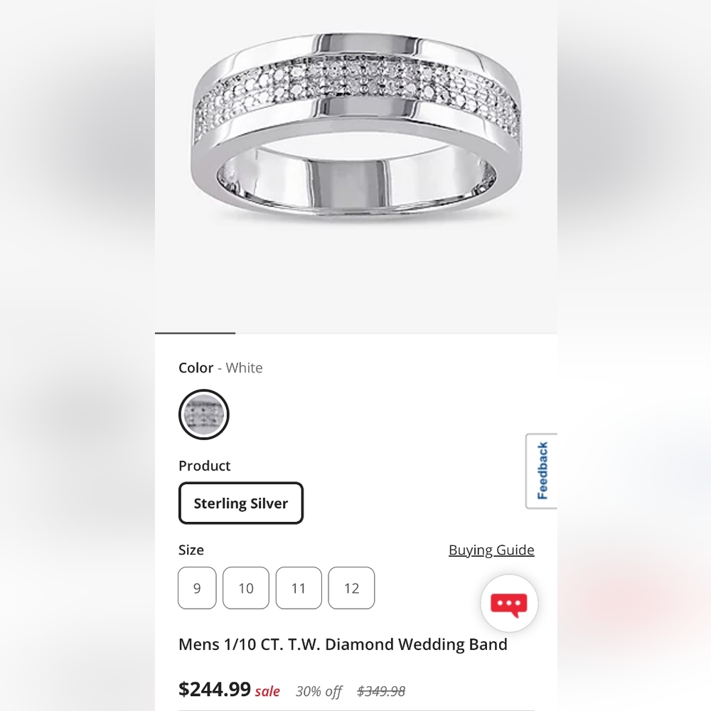 Men's diamond wedding ring
